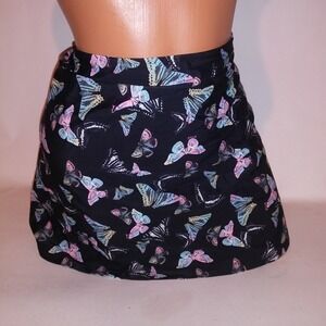 Victoria Secret PINK Swim Skirt XXL 2X Black Butterfly Skirt Only No Brief New